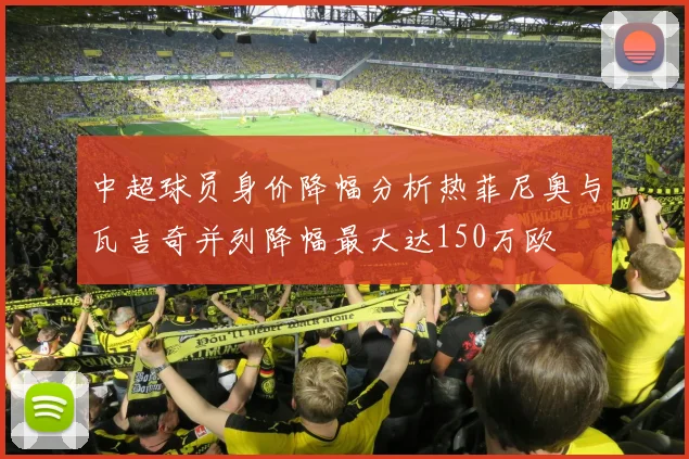 中超球员身价降幅分析热菲尼奥与瓦吉奇并列降幅最大达150万欧